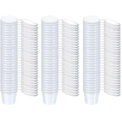 Afbeelding van 50 stuks kunststof containers met deksel, 100 ml, lekvrij, magnetronbestendig, voor sauzen, specerijen, snacks, diamanttekening
