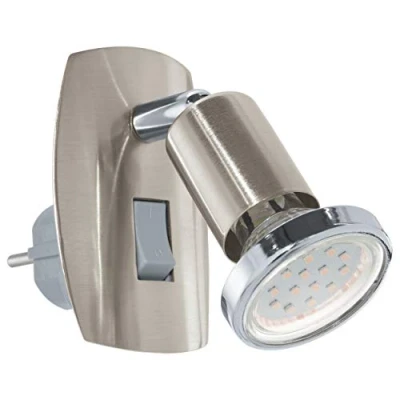 Afbeelding van EGLO Mini 4 Stekkerlamp 1 Lichts Nikkel Mat, Chroom