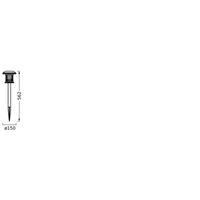 Afbeelding van LEDVANCE SMART+ Outdoor Bluetooth tuinspies op zonne energie, met instelbaar wit licht (3000 K 6500 K) + kleurlicht, zonder stroom te gebruiken, tot acht uur brandduur, beschermingsklasse IP44, zwart