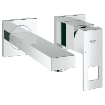 Afbeelding van Grohe Eurocube afdekset voor 2 gats wandkraan 17 cm Chroom