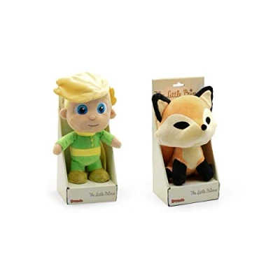 Afbeelding van Le Petit Prince Knuffels uit de film 24 cm en vos 20 Superzachte kwaliteit (Le verpakking met presentatie op displaydoos)