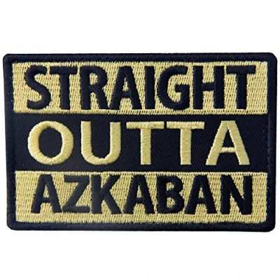 Afbeelding van Tactische Rechte Outta Azkaban Militaire Geborduurde Haak &amp; Loop Patch