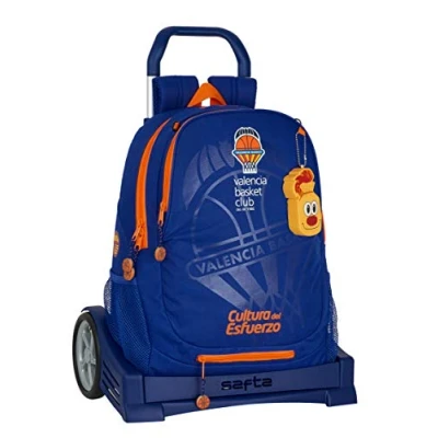 Afbeelding van Schoolrugzak met Wielen Evolution Valencia Basket Blauw Oranje