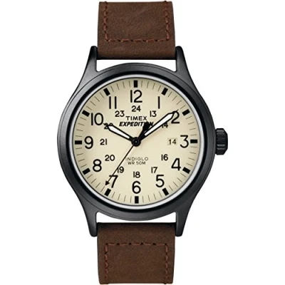Afbeelding van Timex Expedition Scout Herenhorloge, 40 mm, Bruin/Wit