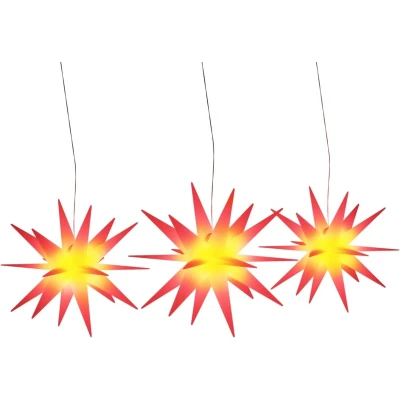 Afbeelding van Kerstlampen Met Led&#039;s 3 St Inklapbaar Rood