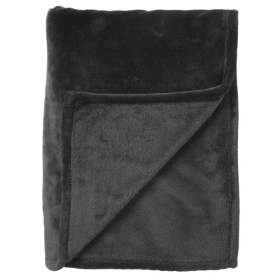 Afbeelding van Dutch Decor CHARLIE Plaid 200x220 cm extra grote fleece deken effen kleur Raven zwart