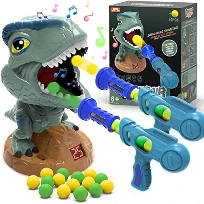 Afbeelding van NATTHSWE Schietspellen, dinosaurussen Mobiel schietdoelen spel voor 5 6 7 8 9 + jongens jaar en ouder Tuin Score Record een speelgoed cadeau.