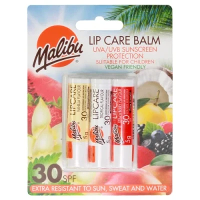 Afbeelding van Malibu Labra lotion, vaniglia, tropisch, fragola, SPF30