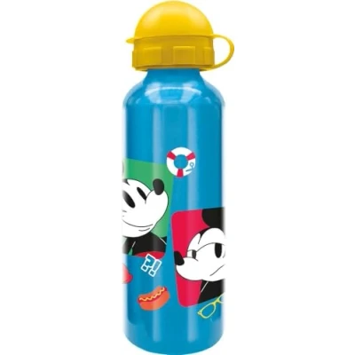 Afbeelding van Disney Mickey Mouse drinkfles voor kinderen, blauw, 530 ml met drinktuit en veiligheidssluiting