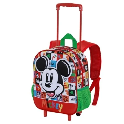 Afbeelding van Disney Mickey Mouse 3D kleutertrolley rugzak 34 cm