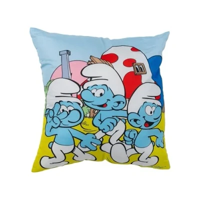 Afbeelding van United Labels Die smurfen sierkussen, pluche, 40 x cm, blauw