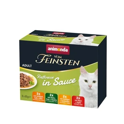 Afbeelding van 8 x 85 g animonda Vom Feinsten Adult Raffinesse in Sauce Gemengd Pakket Kattenvoer Nat