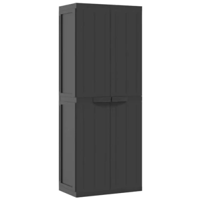 Afbeelding van vidaXL Tuinkast 65x37x165 cm polypropeen zwart