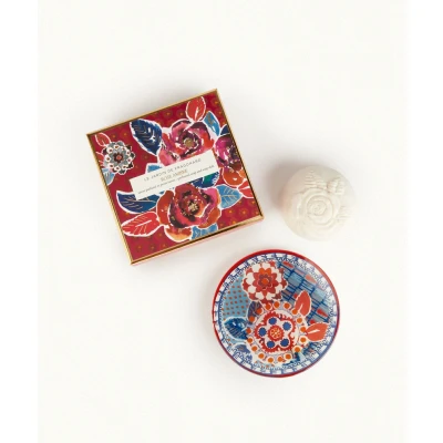 Afbeelding van Fragonard Soaps &amp; Shower Rose Ambre Geparfumeerde Zeep met Zeephouder