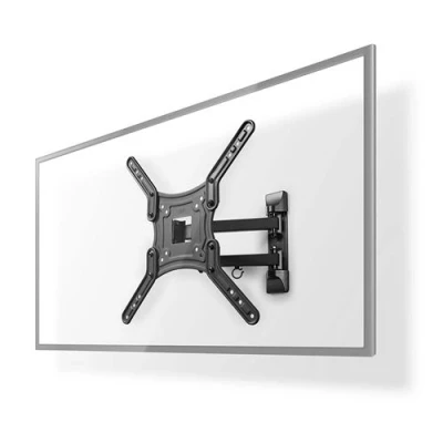 Image de Nedis TVWM1530BK Support pleine action pour TV acier noir Taille d&#039;écran : 23&quot; 55&quot; montable sur mur