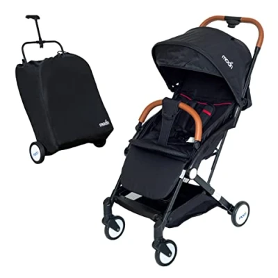 Afbeelding van MOON™ Ritzi Cabin Stroller Buggy Inclusief Reistasje Ultra Compact en Automatisch Inklapbaar Zwart