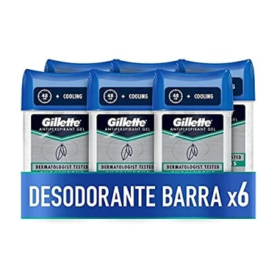 Afbeelding van Gillette Hydra Eucalyptus anti transpirant deodorant gel voor heren, 70 ml x 6