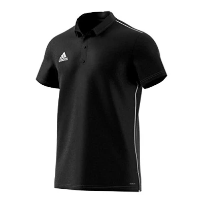 Afbeelding van adidas Core 18 Polo Heren Sportpolo Maat S Mannen zwart/wit