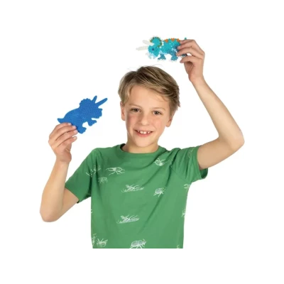 Afbeelding van SES Green Beedz Strijkkralen Legbord Triceratops Dino