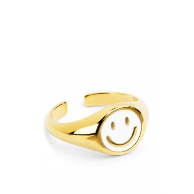 Afbeelding van Singularu Anillo Enamel Ring, Dames, Maat: One Size, Blanco oro