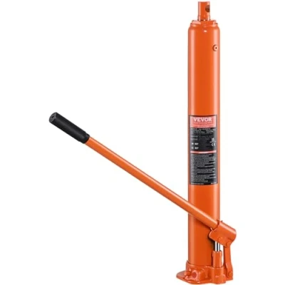 Image de VEVOR Vérin Hydraulique Long pour Grue d&#039;Atelier 4 Tonnes, Cylindre Support Moteur avec Pompe à Simple Piston et Base Plate, Tige Chèvre Levage Moteur, Entretien Garage