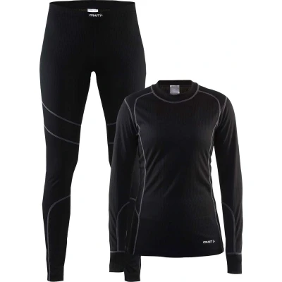 Afbeelding van Craft Baselayer Set Thermoset Dames Black/Granite Maat S