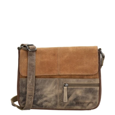 Afbeelding van Hide &amp; Stitches Himalaya Schoudertas Bruin 100% Leer