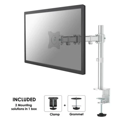 Afbeelding van Neomounts NM D135SILVER 1 voudig Monitor tafelbeugel 25,4 cm (10) 76,2 (30) Kantelbaar, Zwenkbaar Zilver