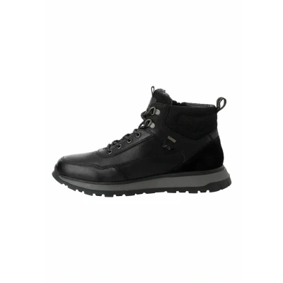 Afbeelding van s.Oliver Veterboots, Heren, Maat: 41, Black Leer en textiel
