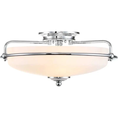 Afbeelding van Quoizel LED Plafondlamp Griffin 3X E27 Max 60W Dimbaar Polished Chrome
