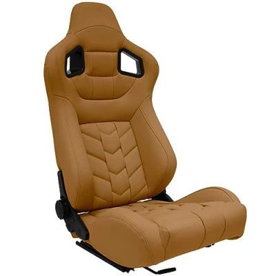 Afbeelding van AUTO STYLE Kuipstoel &#039;GK&#039; beige kunstleer verstelbare rugleuning incl. glijders