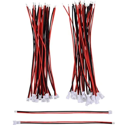 Afbeelding van 20 paar 1,25 mm JST 2 polige micro elektronische stekker en bus met 10 cm kabel
