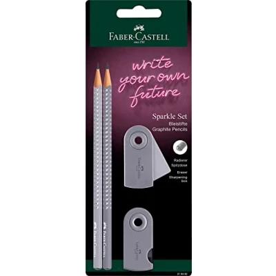 Afbeelding van Faber Castell potlodenset Sparkle Grip dapple gray FC 218482