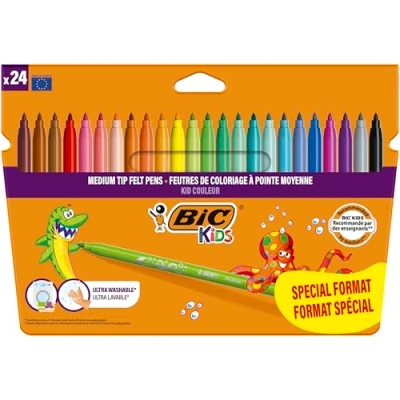Image de Etui de 24 Feutres Coloriage Bic Kid Couleur