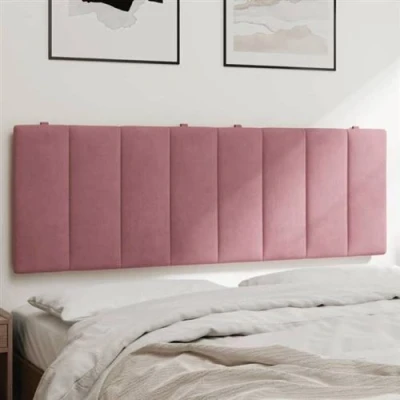 Afbeelding van Hoofdbordkussen 140 cm fluweel roze