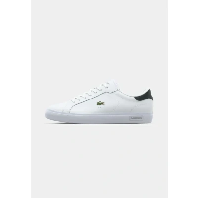 Afbeelding van Lacoste Powercourt 125 Sneakers laag, Heren, Maat: 42, White/dark green Leer