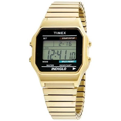 Afbeelding van Timex Heren Origineel Digitaal kwarts, Goldtone, Riem