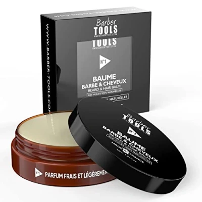 Afbeelding van Baard en haarbalsem nr. 1 met 100% natuurlijke oliën MADE IN FRANKRIJK Voedt, hydrateert, structuur. Op basis van 2 wassen, boter, 5 plantaardige oliën, etherische vitamine E (30