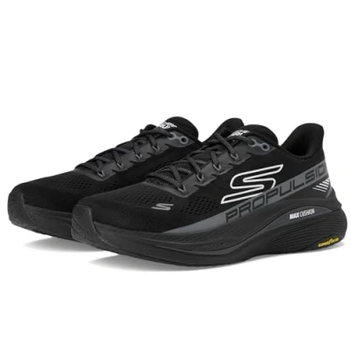 Afbeelding van Skechers Max Cushioning Propulsion herensneakers, zwart, maat 41, 8,5 UK, Zwart