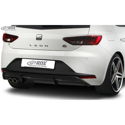 Afbeelding van RDX Racedesign Achterskirt &#039;Diffusor&#039; Seat Leon 5F FR SC/5 deurs 2013 2017 excl. ST/Cupra (ABS zwart glanzend)