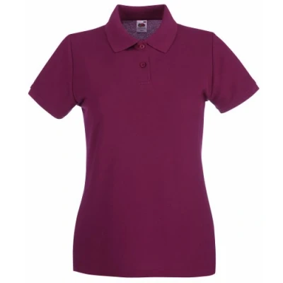 Afbeelding van Fruit of the Loom Dammes Kleding Poloshirts Korte mouw Bourgogne M
