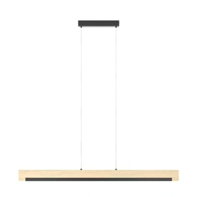 Afbeelding van EGLO Camacho Hanglamp LED 110 cm Zwart/Bruin Dimbaar