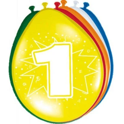 Image de Ballons 1 an 8 pièces