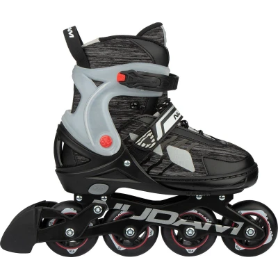 Afbeelding van Nijdam Inlineskates Tarmac Tremor Zwart/Zilvegrijs/Rood Maat 43 47
