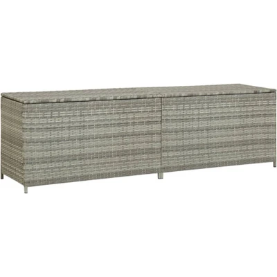 Afbeelding van Tuinbox 200x50x60 cm poly rattan grijs