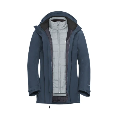 Afbeelding van Jack Wolfskin Hunberg 3IN1 Wintermantel, Dames, Maat: XL, Midnight sky