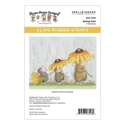 Afbeelding van Spellbinders Spring Rain Cling Rubber Stamp (RSC 003)