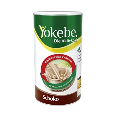 Afbeelding van Yokebe The Active Foods chocolade maaltijdvervanger voor gewichtsbeheersing dieet glutenvrij, lactosevrij &amp; vegan met proteïne 500 g = 12 Porties