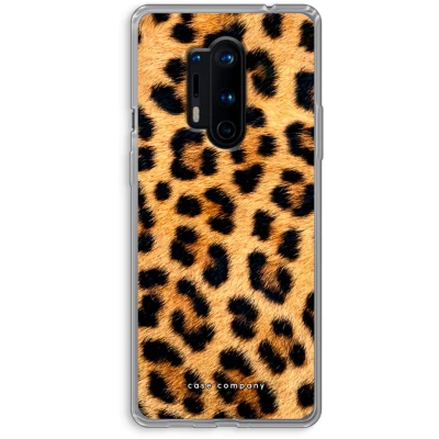 Afbeelding van Case Company® hoesje geschikt voor OnePlus 8 Pro Luipaard Soft Cover Telefoonhoesje Bescherming aan alle Kanten en Schermrand