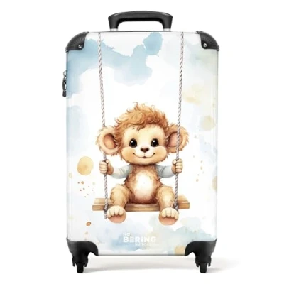 Afbeelding van NoBoringSuitcases.com® Baby koffer aap Trolley koffertje 55x35x25